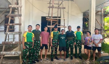 Pos Gabma Sajingan dan Warga Kerjakan Pengecatan Gereja St. Elizabeth Sambut Perayaan Natal 2025